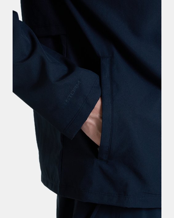 Men's UA Launch Jacket in Black image number 4